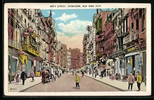 AK New York, NY, Mott Street, Chinatown