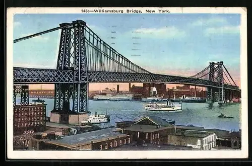 AK New York, NY, Williamsburg Bridge