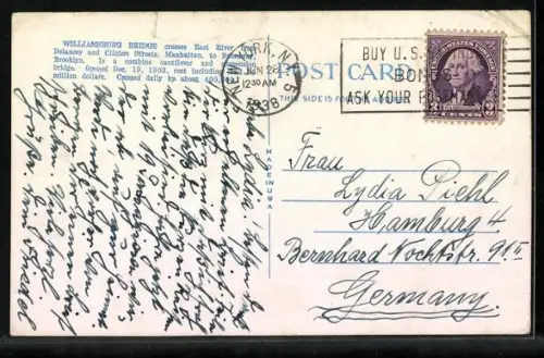 AK New York, NY, Williamsburg Bridge