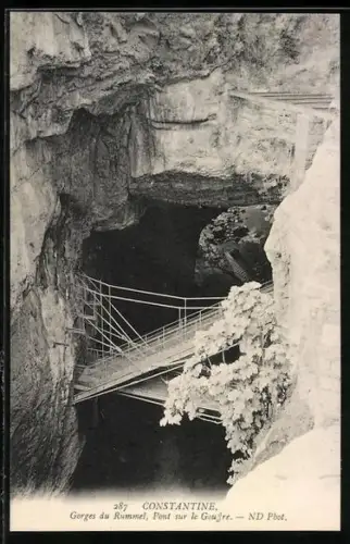 AK Constantine, Gorges du Rummel, Pont sur le Gouffre