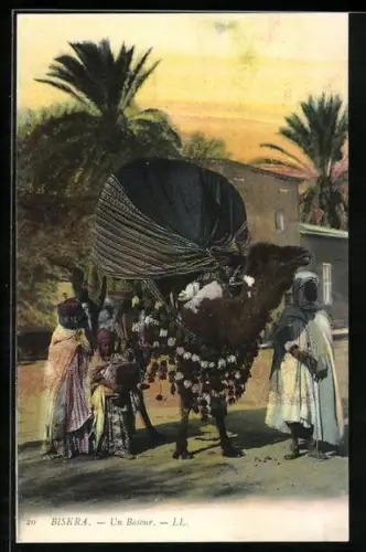 AK Arabischer Händler mit beladenem Kamel