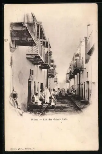 AK Biskra, Rue des Ouleds Nails, Strassenpartie