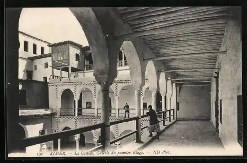 AK Alger, La Casbah, Galerie du premier Étage