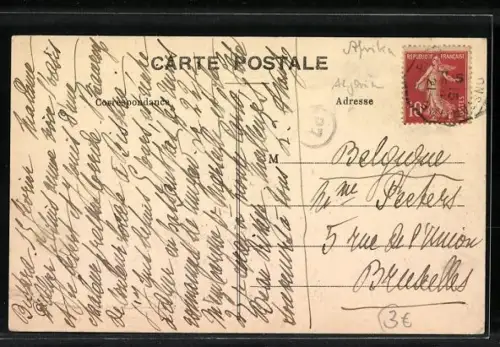 AK Biskra, Rue des Ouled-Nail, Strassenpartie