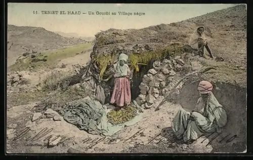 AK Teniet-el-Haad, Un Gourbi au Village