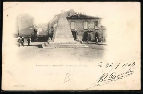 AK Constantine, Monument et Rue Daméemont