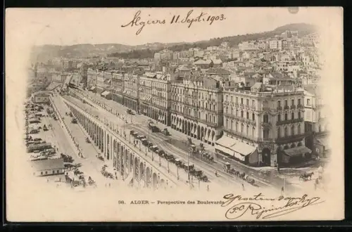 AK Alger, Perspective des Boulevards