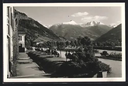 AK Hofgastein, Strassenpartie mit Hohen Tauern
