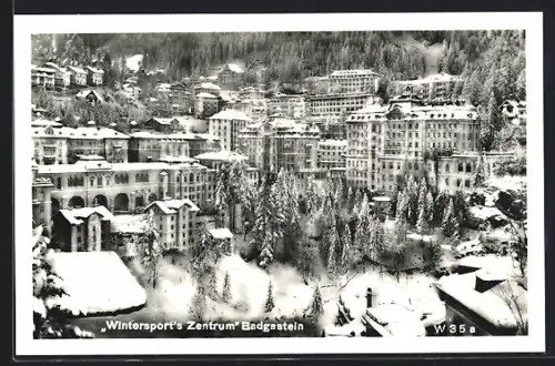 AK Badgastein, Wintersports Zentrum im Schnee