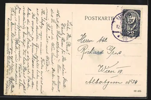 AK Badgastein, Teilansicht mit Kirche