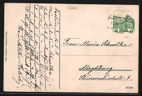 AK Badgastein, Teilansicht mit Kirche