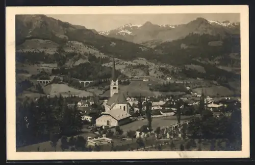 AK Hofgastein, Teilansicht mit Kirche gegen Osten