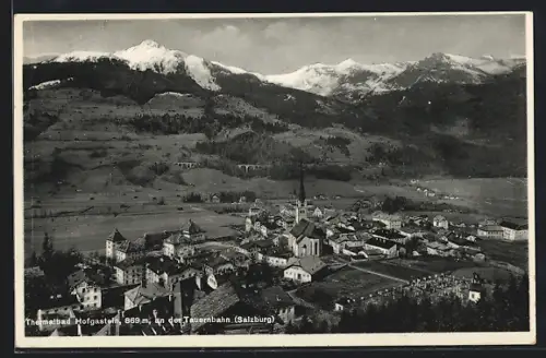 AK Bad Hofgastein an der Tauernbahn, Teilansicht mit Kirche