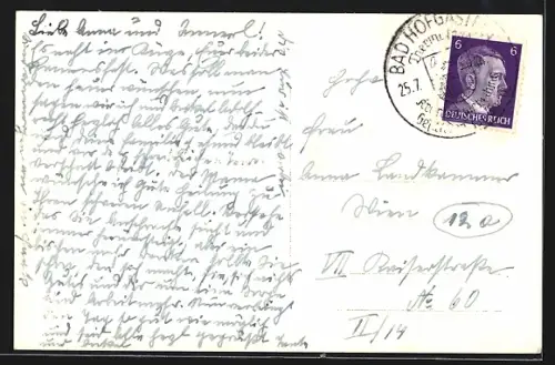 AK Hofgastein, Teilansicht mit Kirche