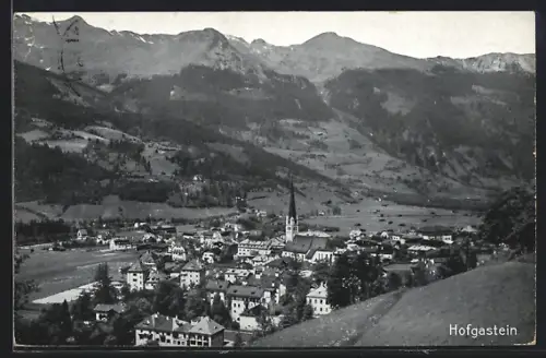 AK Hofgastein, Blick auf den Ort mit Kirche