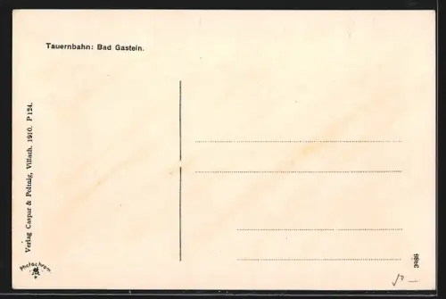 AK Bad Gastein /Tauernbahn, Panorama mit Hotel