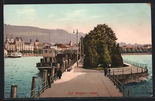 AK Bregenz, Blick zum Hafen