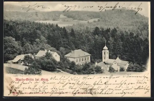 AK Graz, Kirche Maria-Grün, Ortsansicht