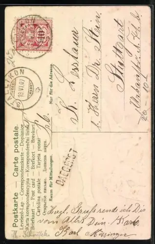 Stoff-Präge-AK Kleiner Trompeter in Berner Tracht, Costume Bernois