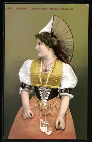 AK Frau in Appenzeller Tracht