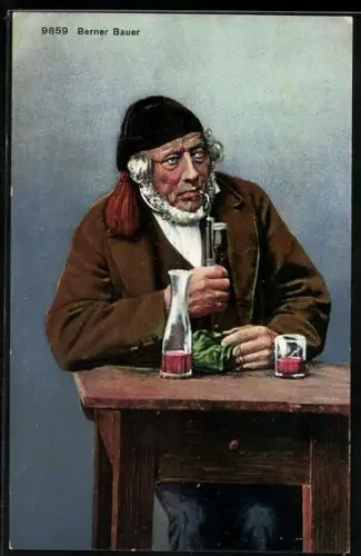 AK Schweiz, Berner Bauer in Tracht