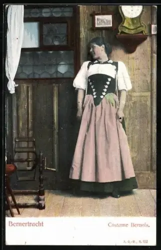AK Bern, Junge Frau in Bernertracht