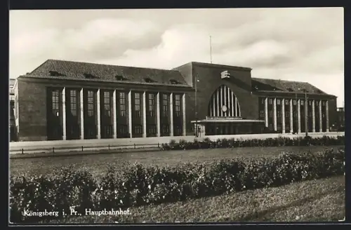 AK Königsberg i. Pr., Blick auf den Bahnhof