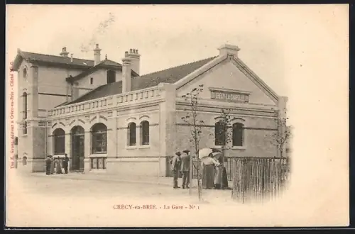 AK Crécy-en-Brie, La Gare