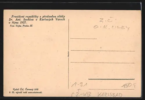 AK Präsident Masaryk (TGM) beim Spaziergang