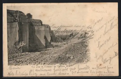AK Lérouville, Vue prise de l`Intérieur des Carrières