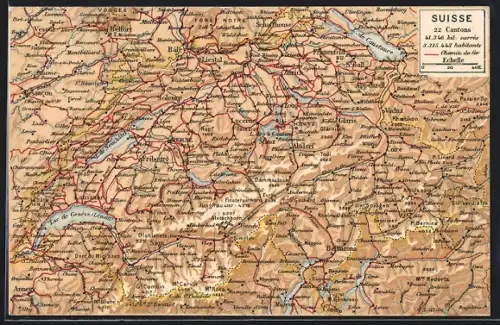 AK Landkarte der Schweiz