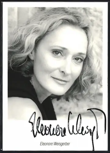 AK Schauspielerin Eleonore Weisgerber schaut seitlich, Autogramm