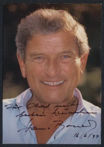 AK Schauspieler Hans von Borsody mit lächelndem Gesicht, Autogramm