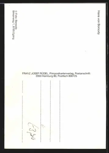 AK Schauspieler Hans von Borsody mit lächelndem Gesicht, Autogramm