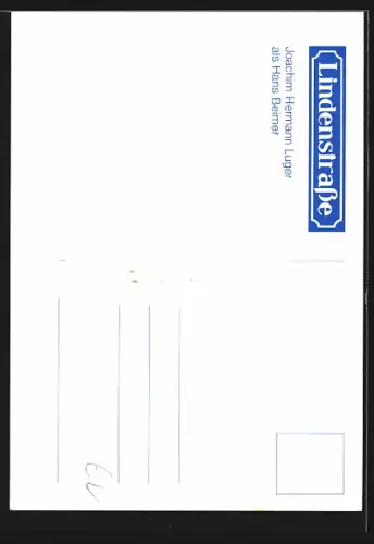 AK Schauspieler Joachim Hermann Luger als Hans Beimer in der Lindenstrasse, Autogramm