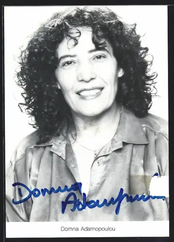 AK Schauspielerin Domna Adamopoulou mit freundlichem Blick