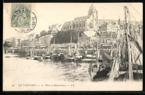 AK Le Tréport, Le Port à Marée basse