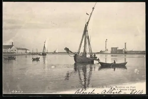 AK Cette, Barque de Peche, Rentree aau port