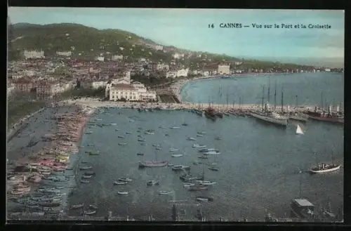 AK Cannes, Vue sur le Port et la Croissette