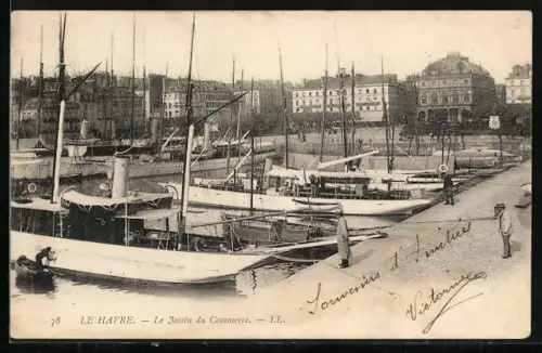 AK Le Havre, La Bassin du Commerce