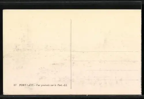 AK Port-Said, General view harbour, Schiffe im Hafen