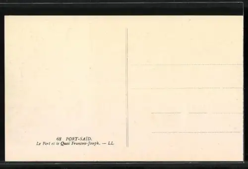 AK Port-Said, Harbour and Francois-Joseph Quay