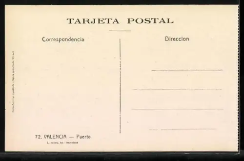 AK Valencia, Hafenpanorama mit Segelschiffen