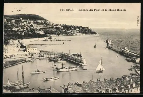 AK Nice, Entrée du Port et le Mont Boron