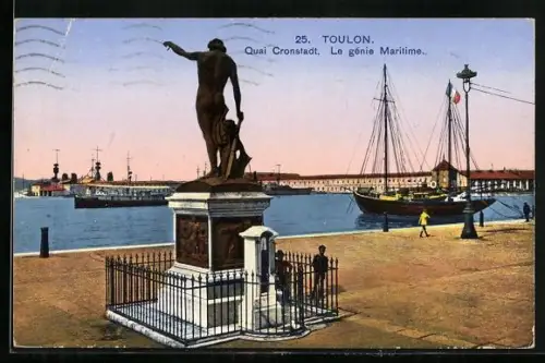 AK Toulon, Quai Cronstadt, Le génie Maritime
