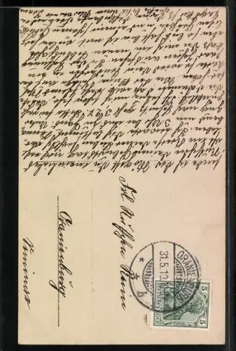 Foto-AK NPG Nr. 1661: Kleiner Junge mit Rosenstrauss