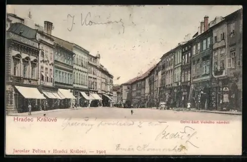 AK Hradec Králové, Dolní cást Velkého námestí