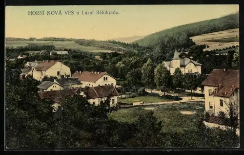 AK Horní Nová Ves u Lázní Belohradu, Panorama