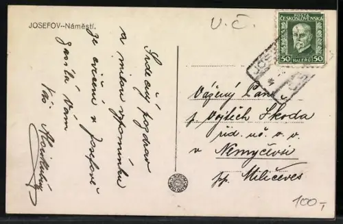AK Josefov, Námestí