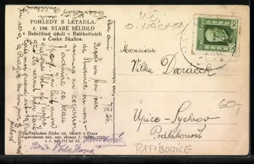 AK Ratiborice, Pohledy s Létadla, Staré Belidlo v Babiccine údolí v Ratiboricích u Ceské Skalice